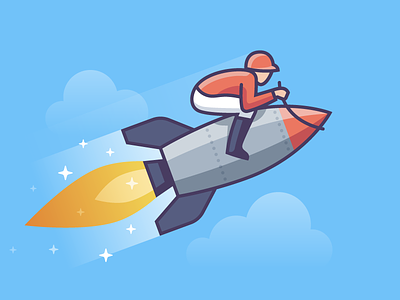 Creating an E-Commerce Website from Scratch: The Dutchicon Way. dutchicon icon illustration jockey launch new website rocket