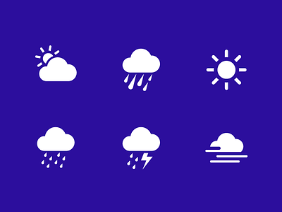 Weather icons Transavia Airlines cloud custom icon design custom icons fog icon icon design icons lightning rain sun transavia weather