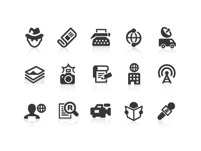 News Reporter Icons icon design icons media news reporter publishing