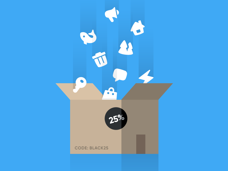 Black Friday Deals at Dutchicon black friday icon sets icon packs sale box icons