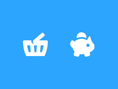 Pika Blue shopping icons