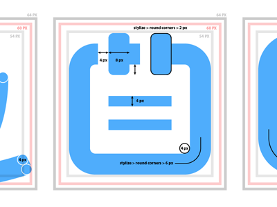 On grid... icon designer icon style vector icons