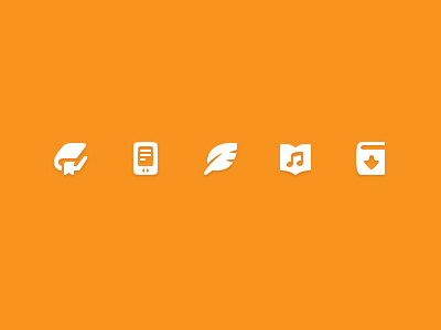 eBook icons book ebook ereader icon orange pictogram pixel perfect simple