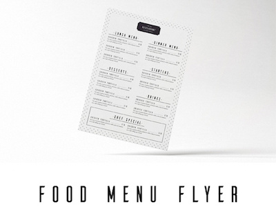 Minimal Food Menu Flyer