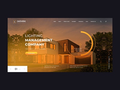 Lighting branding design ecommerce homepage light lighting lights logo managment play ui uiuxdesign ux webdesign yellow