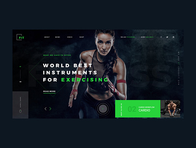 GYM homepage body branding design ecommerce fitness gym homepage logo product typography ux webdesign