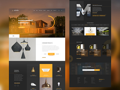 Light System Homepage branding design ecommerce furniture homepage modern product typography ui ux