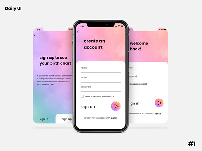 Daily UI #1 - Sign Up Form dailyui mobile ui ux
