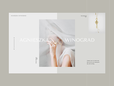 Agnieszka Designs - Jewelry Portfolio branding colors design figma jewelry landing page vector website