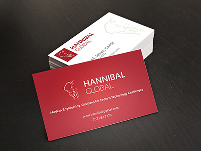 Hannibal Global Business Card Design brand business card design hannibal global logo symbol