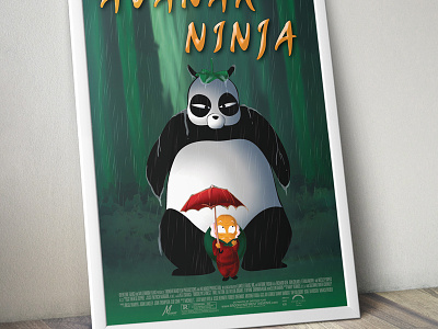 Avanak Ninja Poster branding mockup movie movie poster ninja panda poster