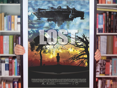 LOST Movie Poster adventure alien earth horror lost movie movie poster poster poster design poster mockup ufo