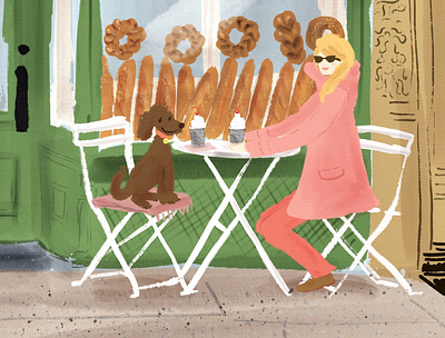 Vesuvio Bakery New York City by Christina Gliha bakery cafe editorial illustration food illustration gourmet illustration new york nyc spot illustration travel