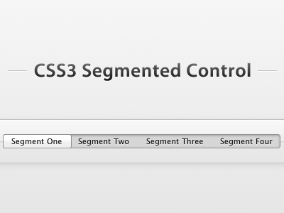 CSS3 Segmented Control apple grey interface mac osx segmentedcontrol ui