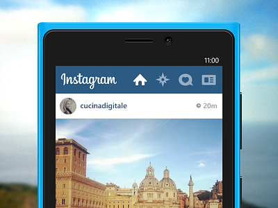 Instagram For Windows Phone 8! blue grey instagram ui windows windowsphone wp8