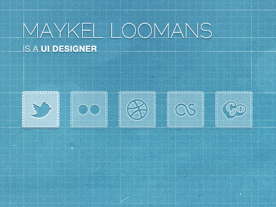 Personal Site 2011 – Prototype 02 blue blueprint buttons maykelloomans