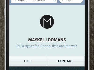 Personal Website - Animated Interaction Examples iphone launch maykelloomans mediaqueries personal