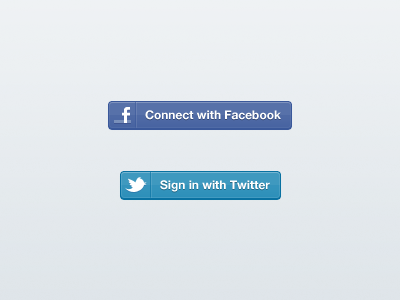 Facebook / Twitter Sign-in Buttons by Maykel Loomans on Dribbble