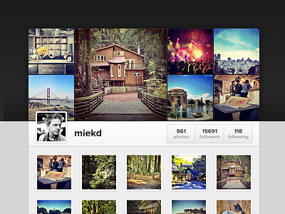 Instagram is launching Web Profiles! blue dark gray highlights instagram photos web