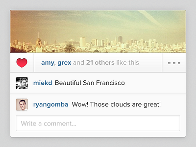 Introducing Your Instagram Feed on the Web comment feed grey instagram ui web