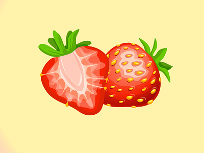 Strawberry foods fruit ilustration strawberry