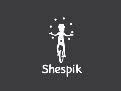 Shespik bike black boy clock juggler man monocycle shespik wheel