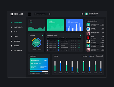 Banking Dashboard Design branding dashboard design ui uidesign uiux