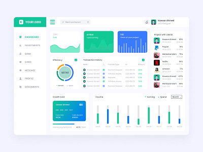 Banking Dashboard bank app banking banking app card charts clean finance dashboard finances financial app financial management fintech app funds interface minimal mobile app design mobile design money transfer online bank statistic transaction