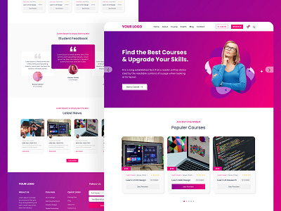 E-learning Website Landing Page