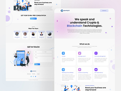 Cryptott | Blockchain consultancy website bitcoin blockchain clean crypto design finance flat design landing page minimal modern neat simple trading platform ui ui ux ux web web design website