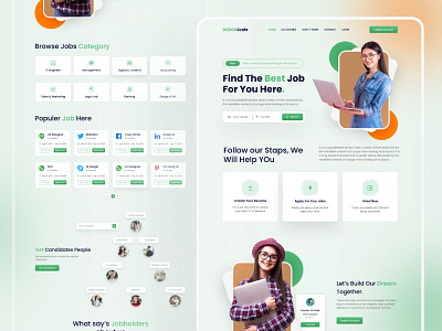 Job Finder Landing Page Design