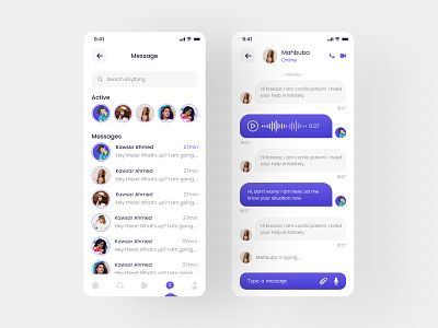 Chatting App UI app chat chat app chatting chatting app clean message messenger messenger app mobile app social network ui