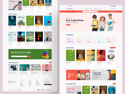 Books Shop website Landing Page