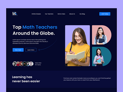 Online Tutor Booking Website Landing Page