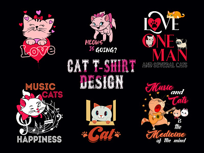 Cat T-shirt Design cat cat lady catlover catlovers cats t shirt t shirt design t shirt illustration t shirts