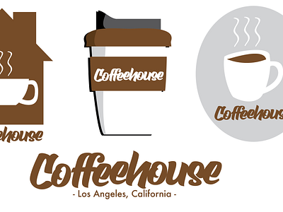 Coffeehouse branding design flat icon logo minimal