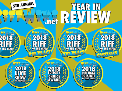 RiffWiki 2018 Year In Review branding design flat icon illustrator logo minimal web website