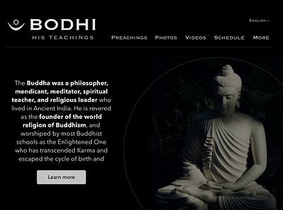 Religious website : Landing page concept black and white branding landing page logo uidesign website design