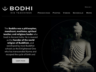 Religious website : Landing page concept