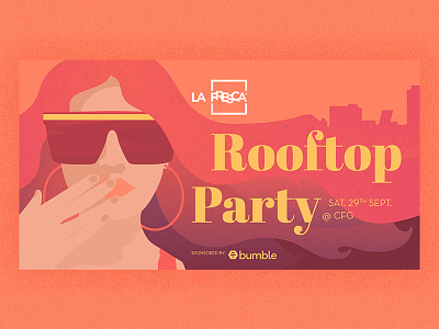 La Fresca Rooftop Party illustration illustration art illustrations illustrator madrid party party flyer rooftop