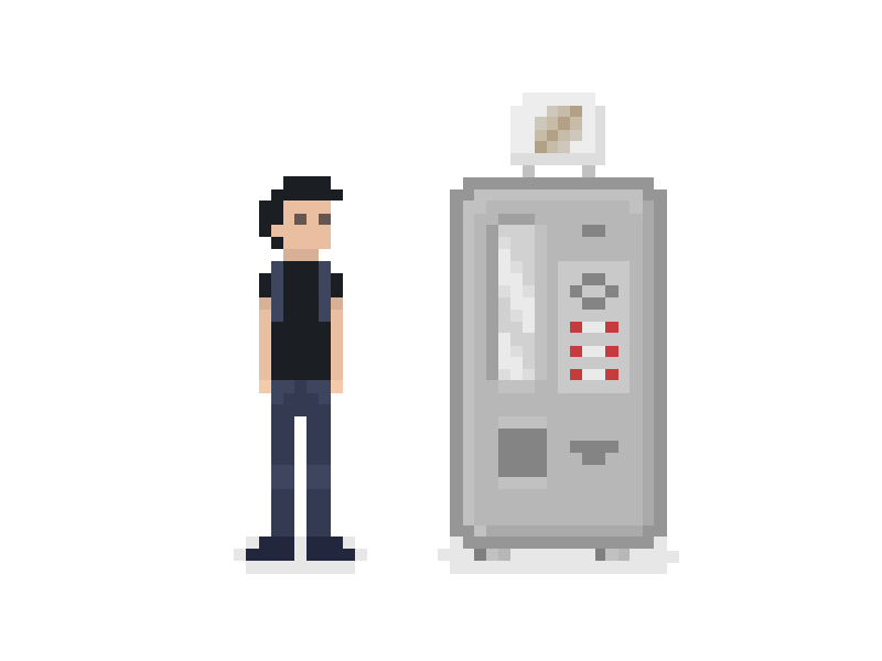 Waiting For Coffee photoshop animation animation gif monday coffee pixel character animation pixel art office illustration photoshop co-workers
