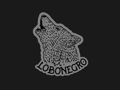 Lobo Negro black wolf illustration logo logo design rock band wolf wolf logo