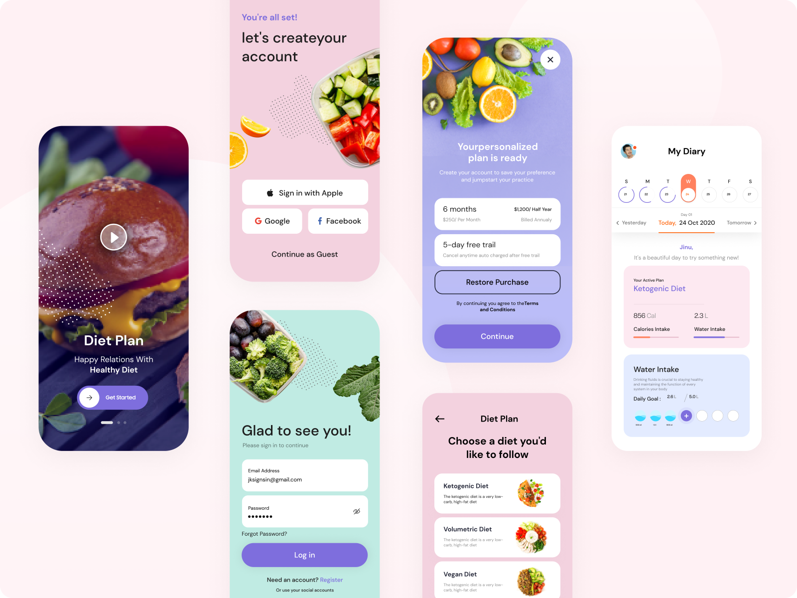 Diet Food Plan App By Zahid Amin On Dribbble