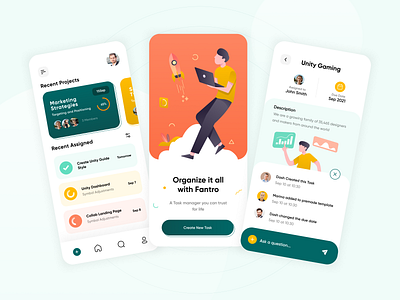 Project Management App mobile app product project management scrum task task manager team to do ui design work