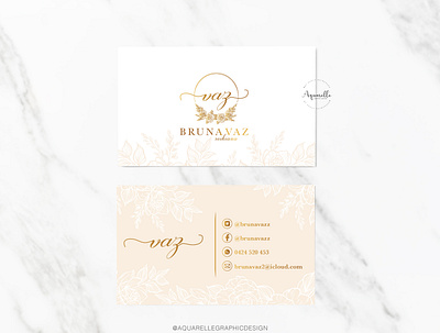 Bruna Vaz Business Card brand identity branding business card design logo