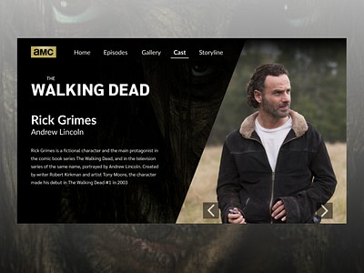 The Walking Dead Landing Page graphic design landing page thewalkingdead ui design web design website design