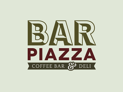 Logo Design | Bar Piazza branding cafe cafe logo deli italian logo restaurant logo
