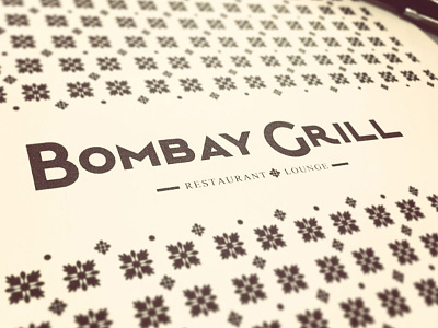 Bombay Grill Logo brand branding identity logo pattern restaurant