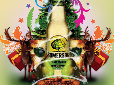 Somersby Pear Cider Advert advert cider graphic design cwmbran somersby ubik design