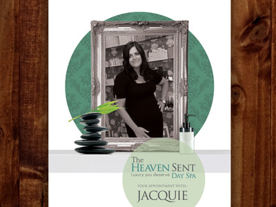 Heaven Sent Day Spa | Appointment Card Mock beauty spa business card day spa graphic design cwmbran newport photo tranquil